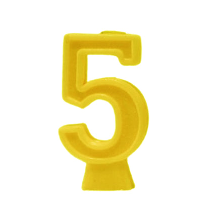 Yellow Number Candle