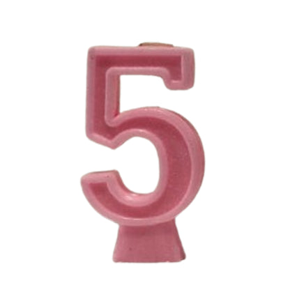 Pink Number Candle