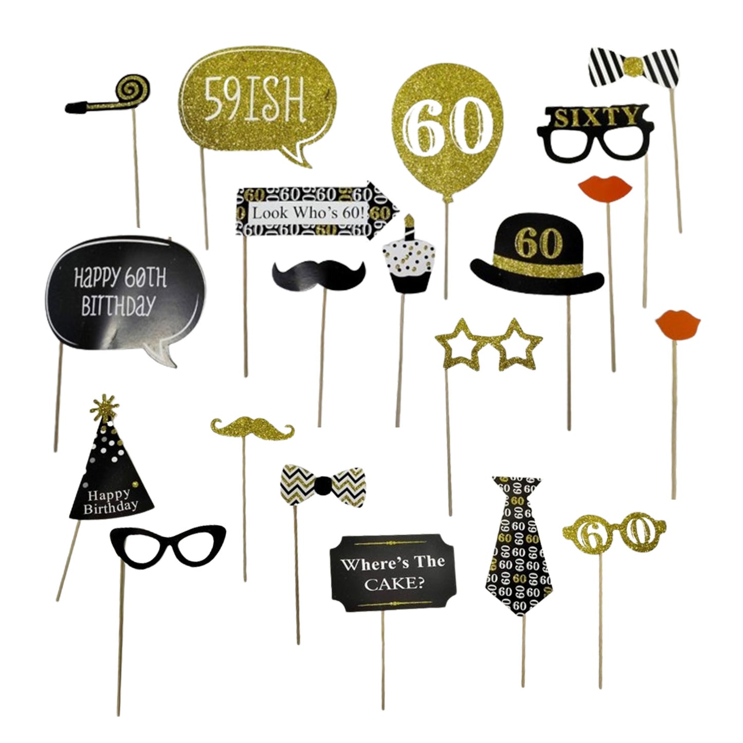 60th Birthday Photo Props