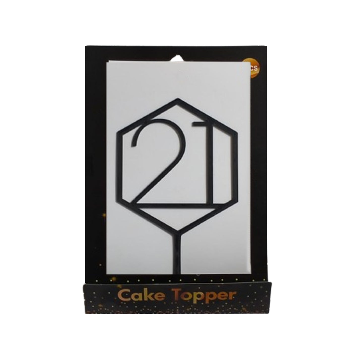 Acrylic Number Cake Topper Black