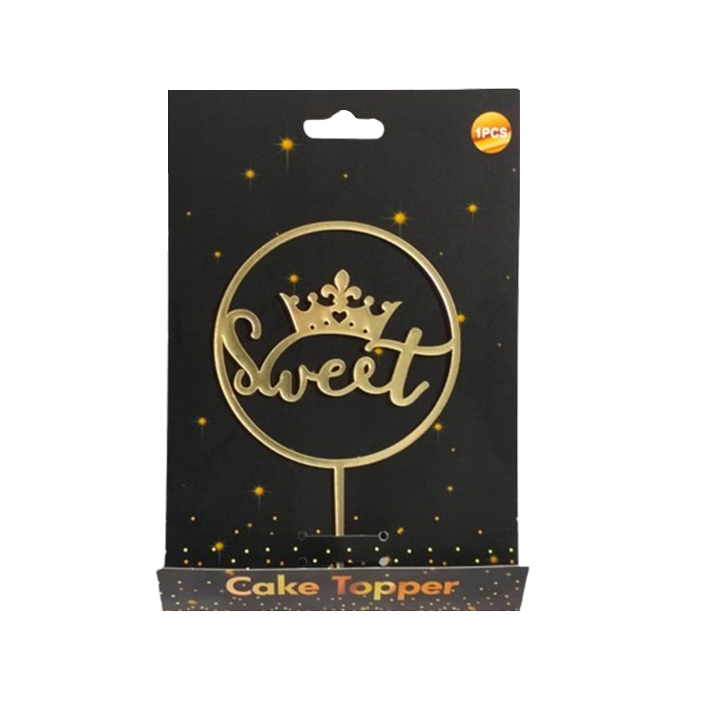 Sweet Cake Topper Gold