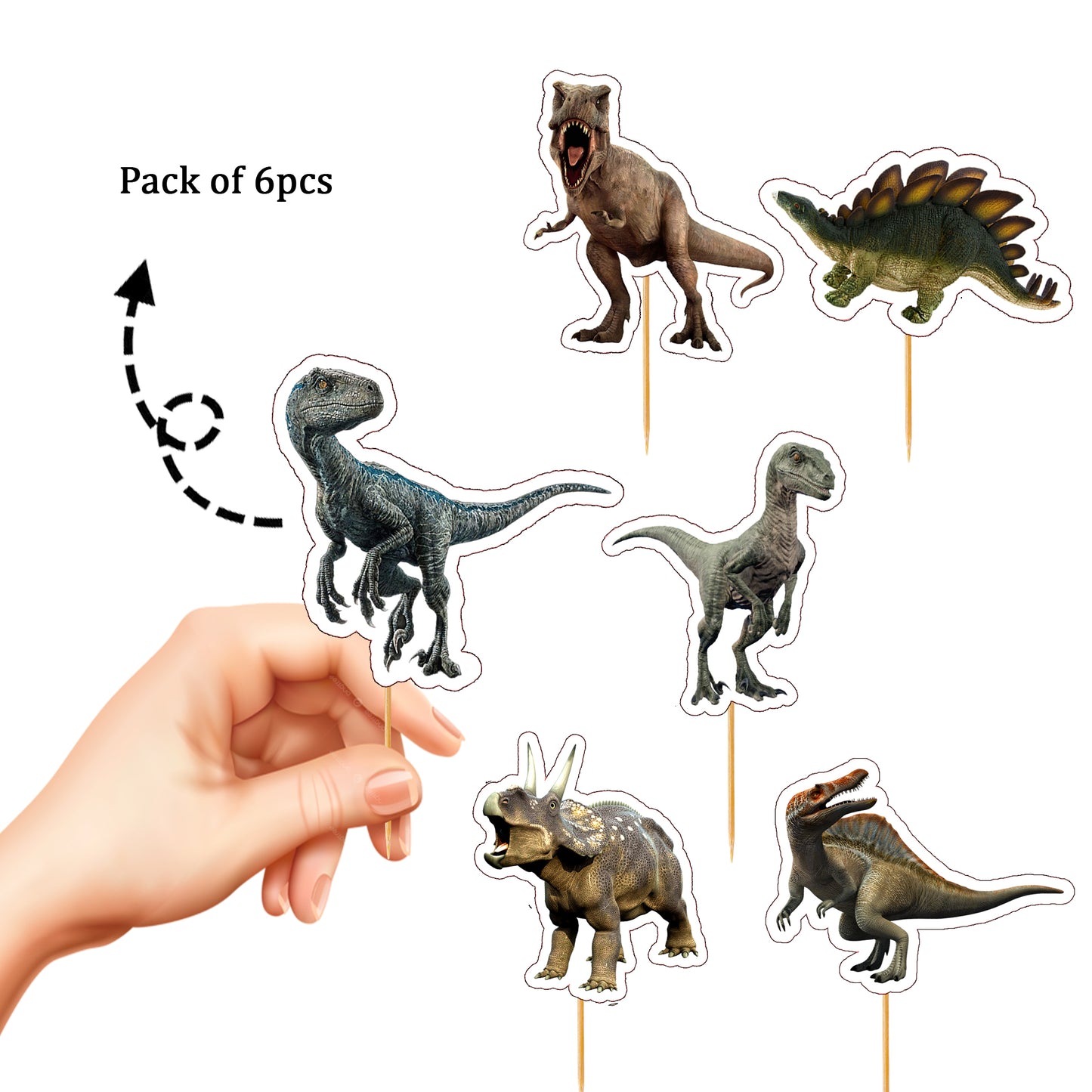 Dinosaur Cup Cake Topper