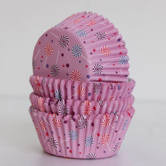 Candy Printed Purple Cup Cake Lines
