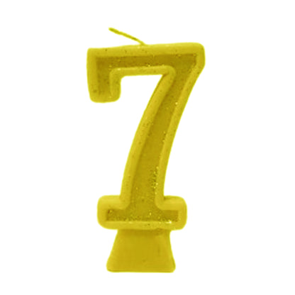 Yellow Number Candle