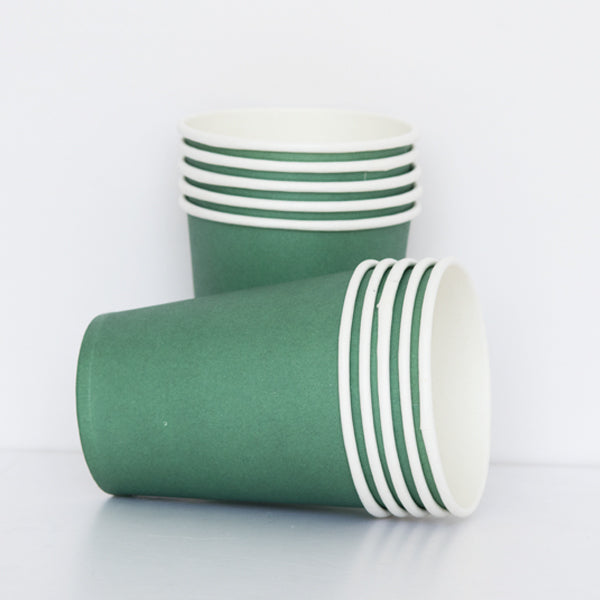 Emerald Green Paper Cups