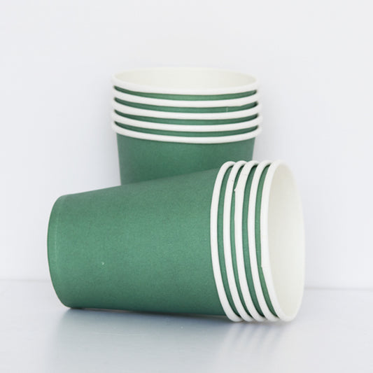 Emerald Green Paper Cups