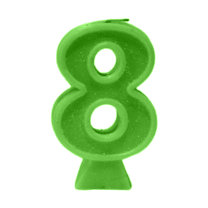 Green Number Candle