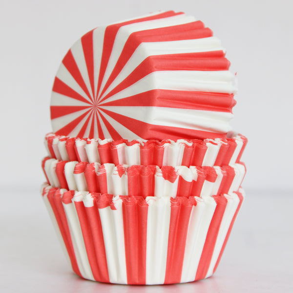 Red &  White Cup Cake Lines