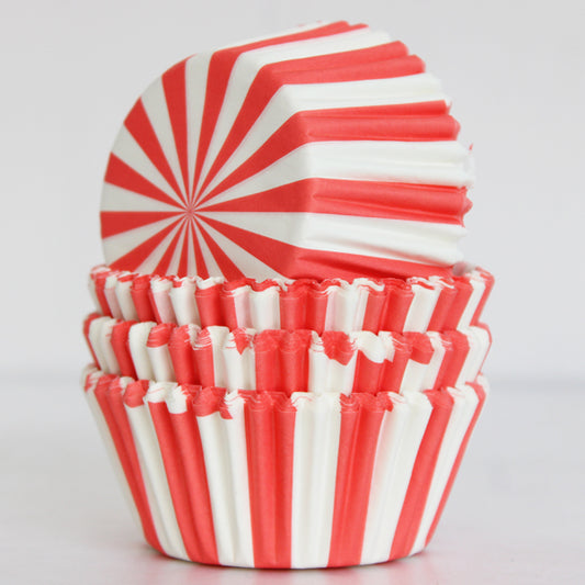 Red &  White Cup Cake Lines