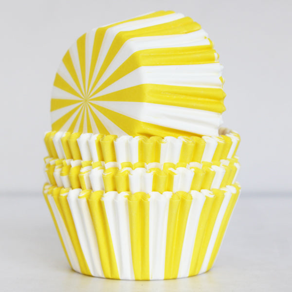 Yellow & White Cup Cake Lines