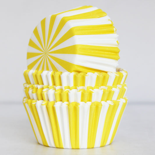 Yellow & White Cup Cake Lines