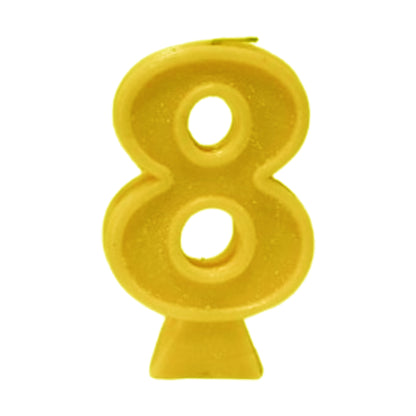 Yellow Number Candle