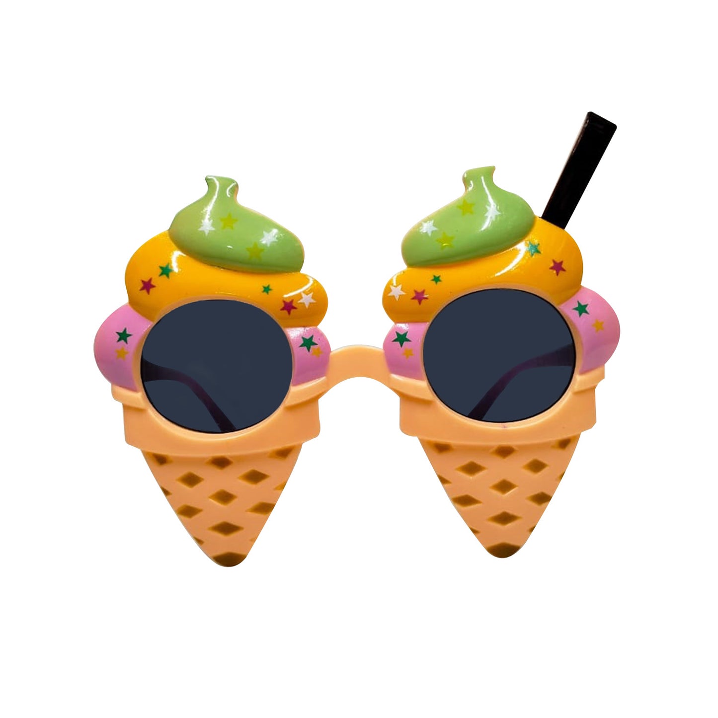 Hawaii Party Sunglasses Summer Beach Pool Party Kid Favors Ice Cream Cone Shaped Eye Glasses Costume Photo Selfie Props