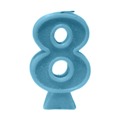 Blue Number Candle