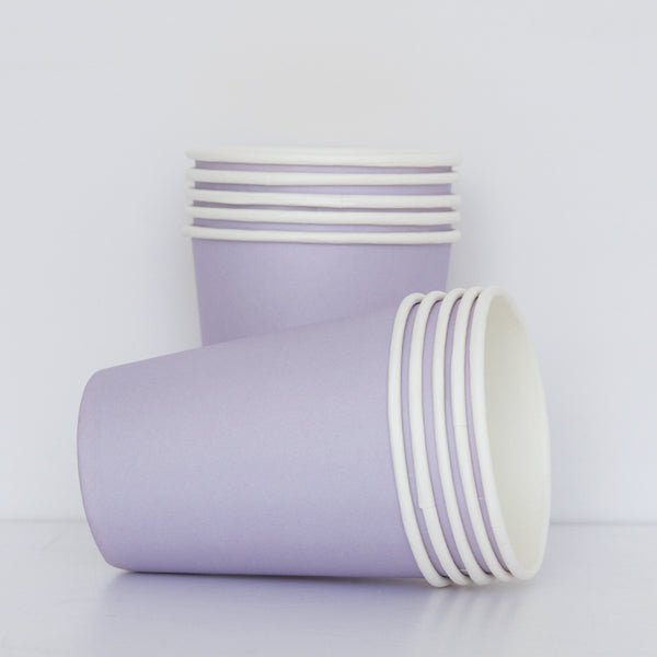 Pastel Purple Paper Cups