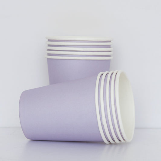 Pastel Purple Paper Cups