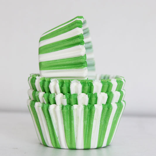 Green & White Cup Cake Lines