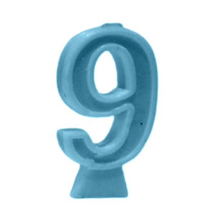 Blue Number Candle