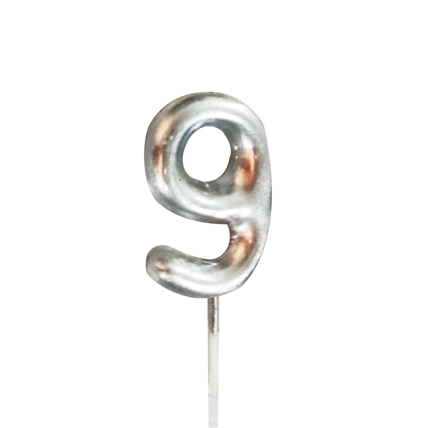 Silver Number Candles