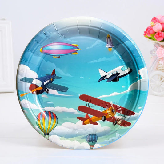 Airplane Themes Paper Plate