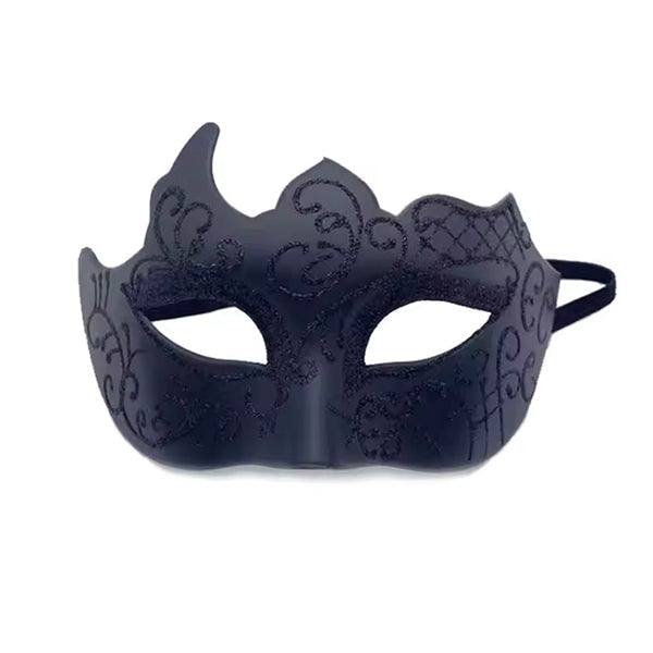 Antique Silver Masquerade Mask Black
