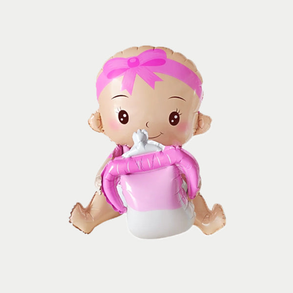 Gender Reveal Doll Balloon (Pink)