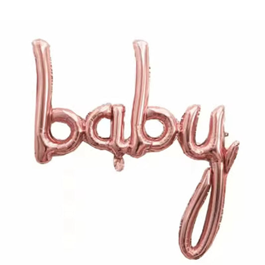 Baby Letter  foil balloon rose gold