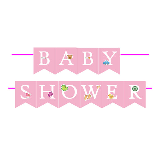 Baby Shower Banner Pink