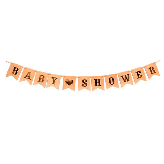 Baby Shower Banner Peach