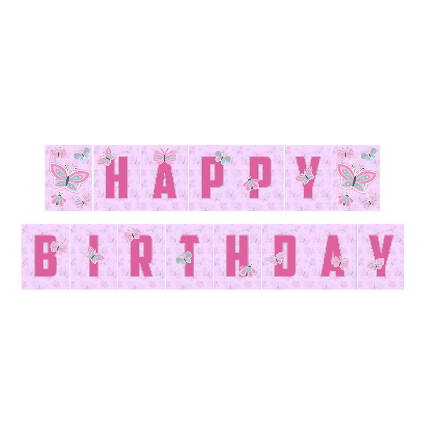 Customized Butterfly Birthday Banner