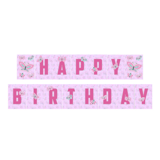 Customized Butterfly Birthday Banner