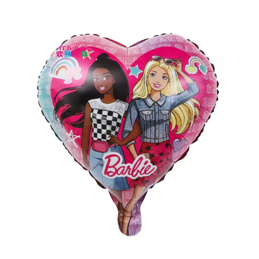 Barbie Theme Heart Shape Foil Balloon