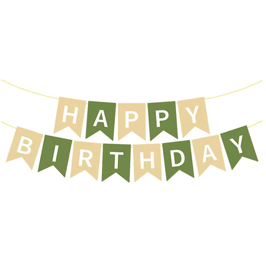 Birthday Banner Green