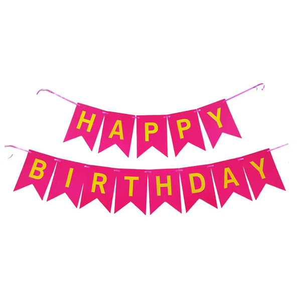 Birthday Banner Hot Pink