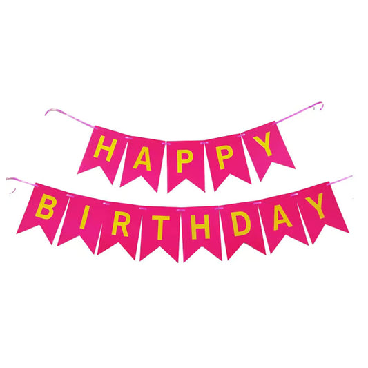Birthday Banner Hot Pink