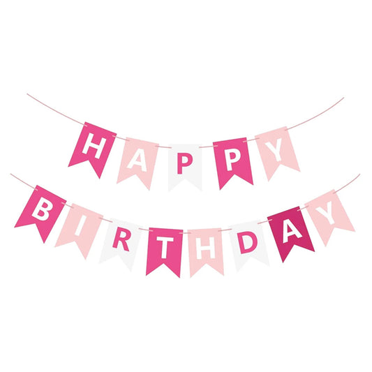 Birthday Banner Pink Shade