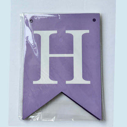 Birthday Banner Pastel purple with white letters
