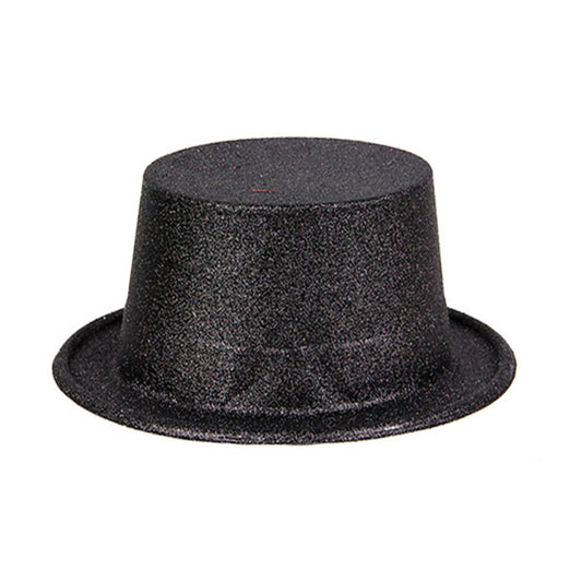 Black Glitter Top  Hat