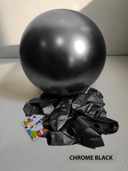 Chrome Black Balloon