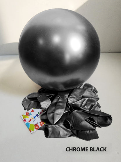 Chrome Black Balloon