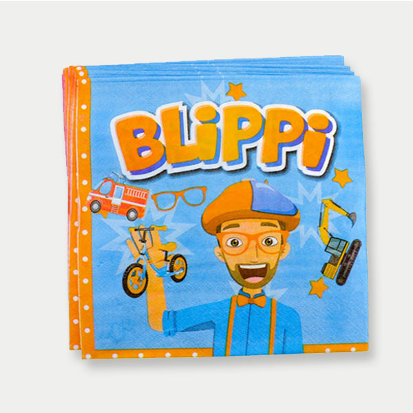 Blippi Theme Paper Napkins
