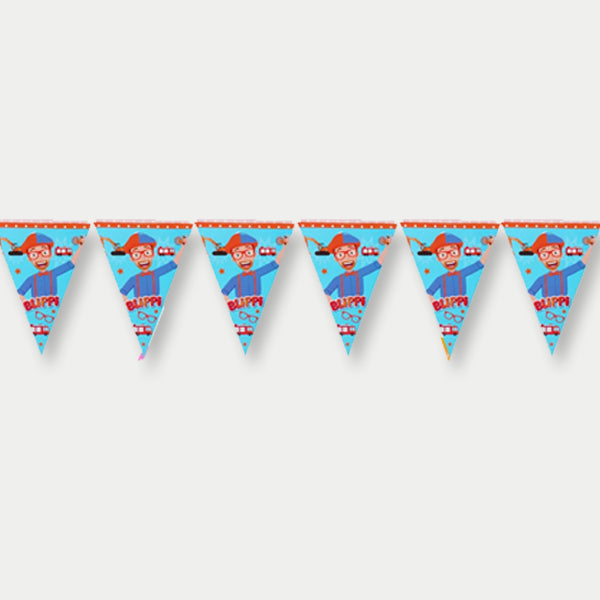 Blippi Theme Pennant Banner
