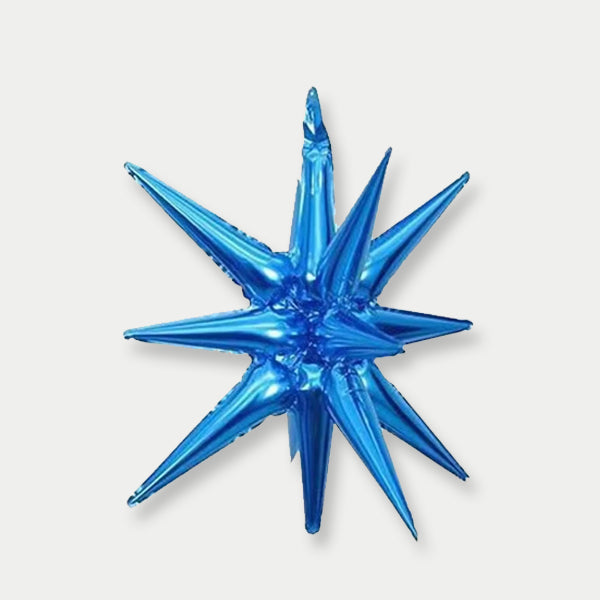 Blue Explosion Star Foil Balloon