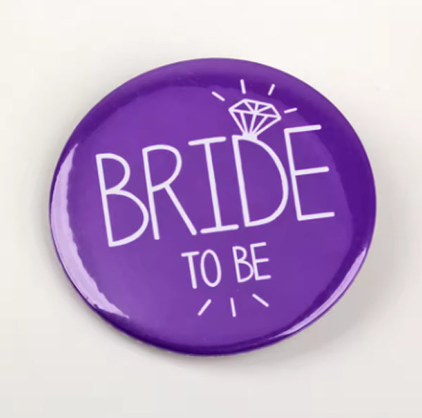 Purple Bride To Be Badge