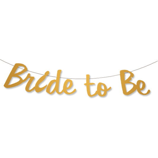 Bride To Be Gold Laser Cut Banner