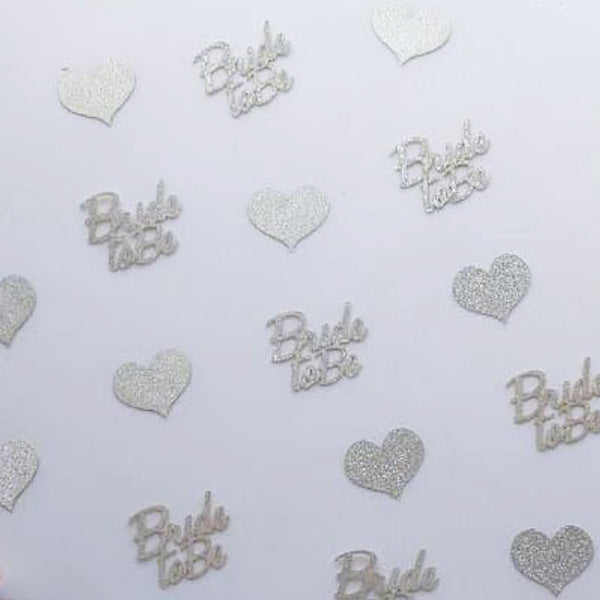 Bride To Be Confetti Silver