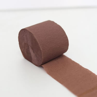 Brown Crepe Paper Streamer Roll