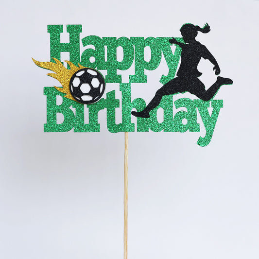 Soccer/ FootBall Cake Topper For A Girl