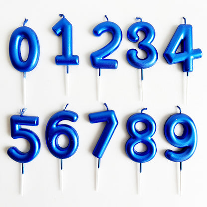 Blue Number Candles