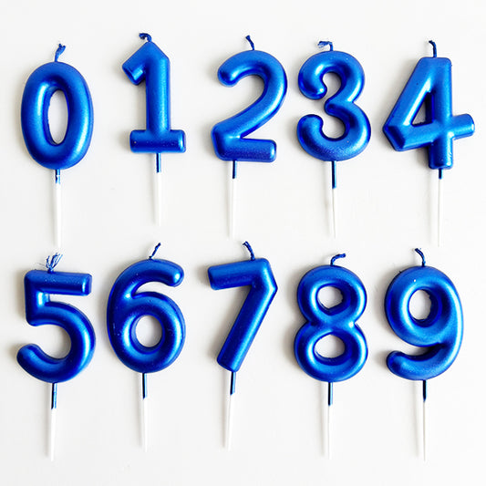 Blue Number Candles